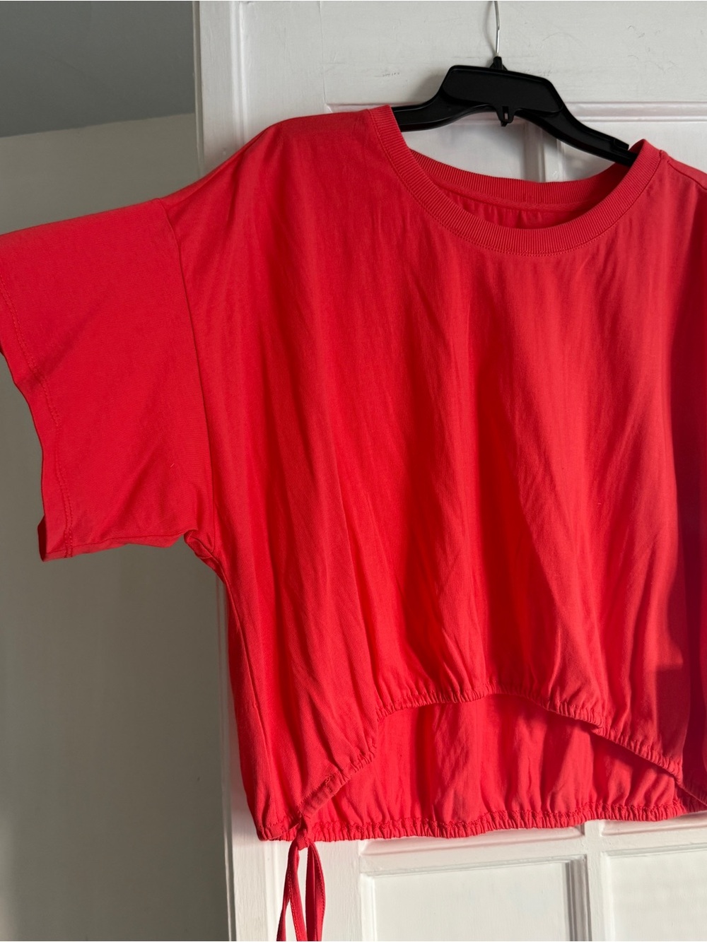 Anthropologie Pilcro Coral Drawstring Hem Top - Picture 2 of 9